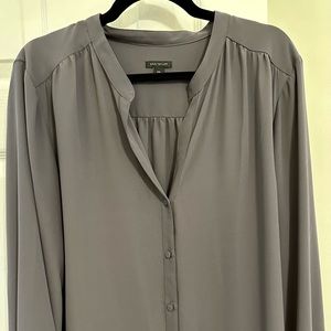 Ann Taylor Women’s Dark Gray long sleeve blouse XXL EUC